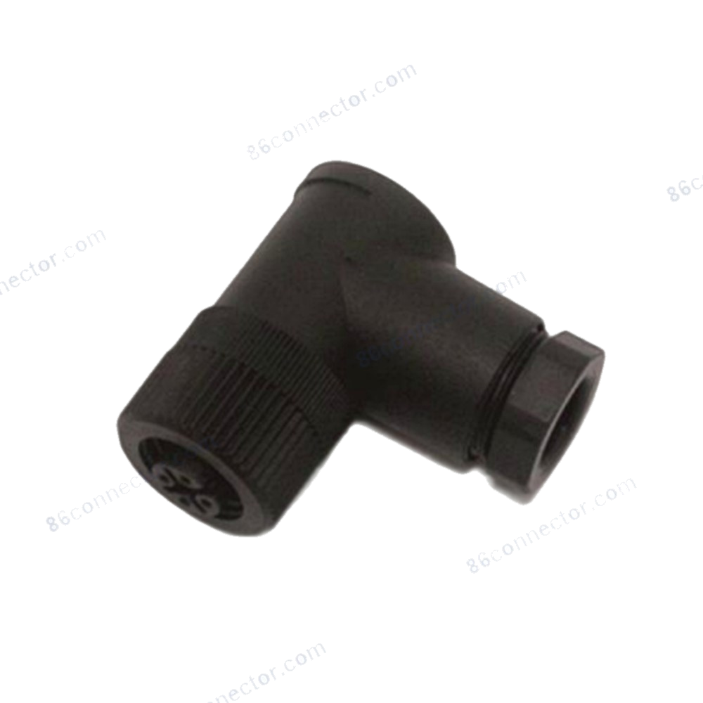 M12-12108 right-angle connector socket (female) 3-pin 4-pin 5-pin 8-pin 12-pin circular plug/receptacle