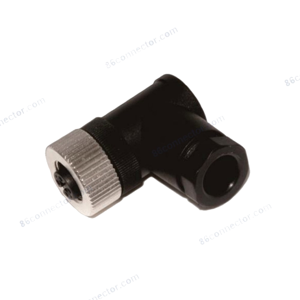 M12-12112 right-angle connector socket (female) 3-pin 4-pin 5-pin 8-pin 12-pin circular plug/receptacle