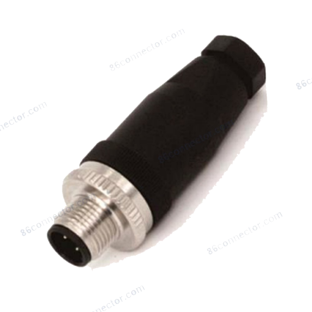 M12-12105 connector pin (male) metal lock 3-pin 4-pin 5-pin 8-pin 12-pin circular plug/receptacle