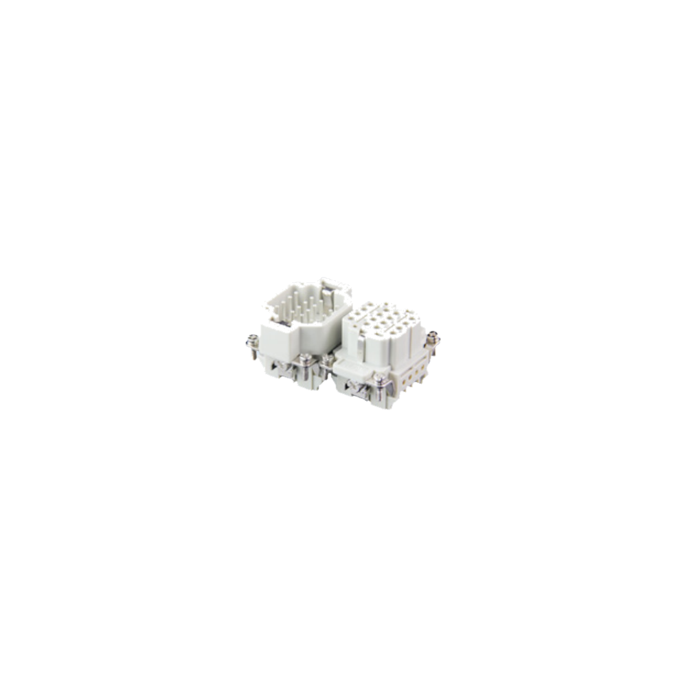 HB Heavy-Duty Series (H6B Shell ): HDE-016-M&F, rated current 10A, M2.5 copper screw Crimp