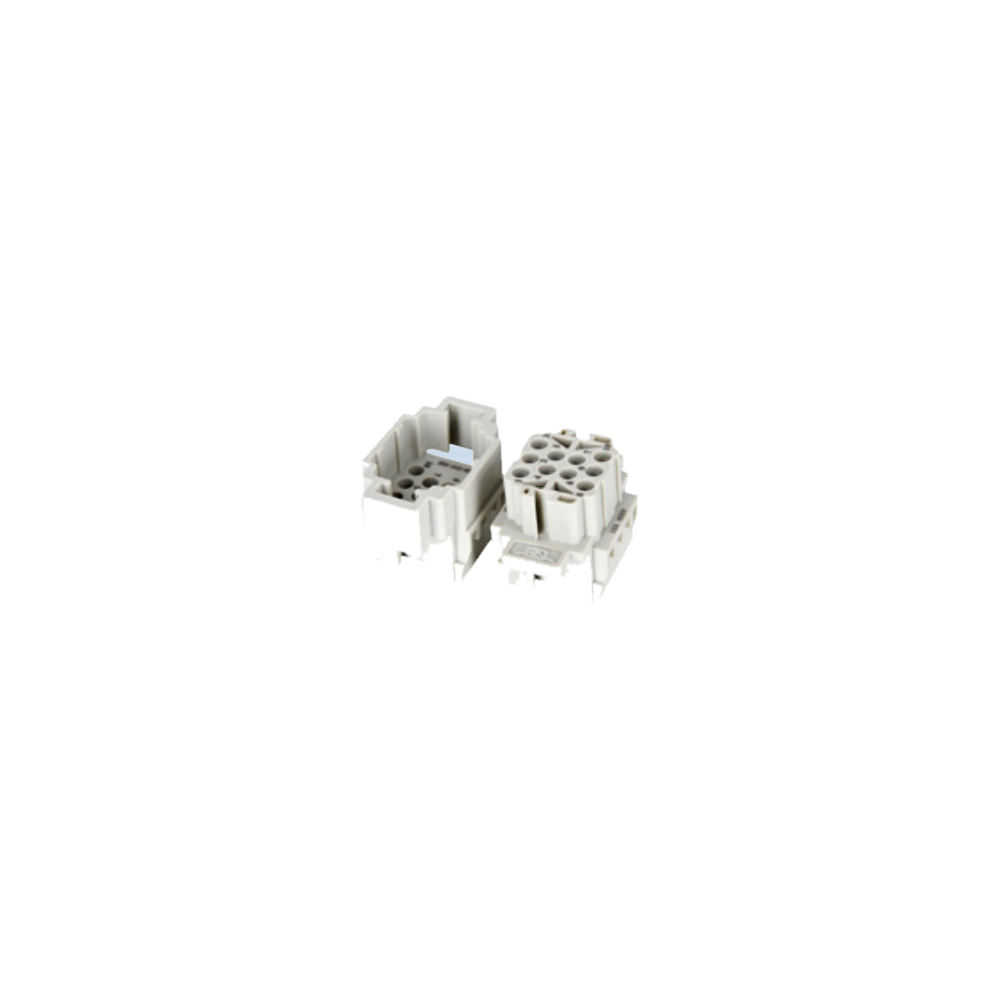 HB Heavy-Duty Series (H6B Shell ): HEE-010-MC&FC, rated current 16A, crimp
