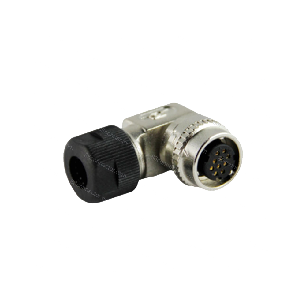 DK183-DS Triple Snap-on 90° Female Plug/IP67 (DDK CM10/JAE JN1V JN2V)