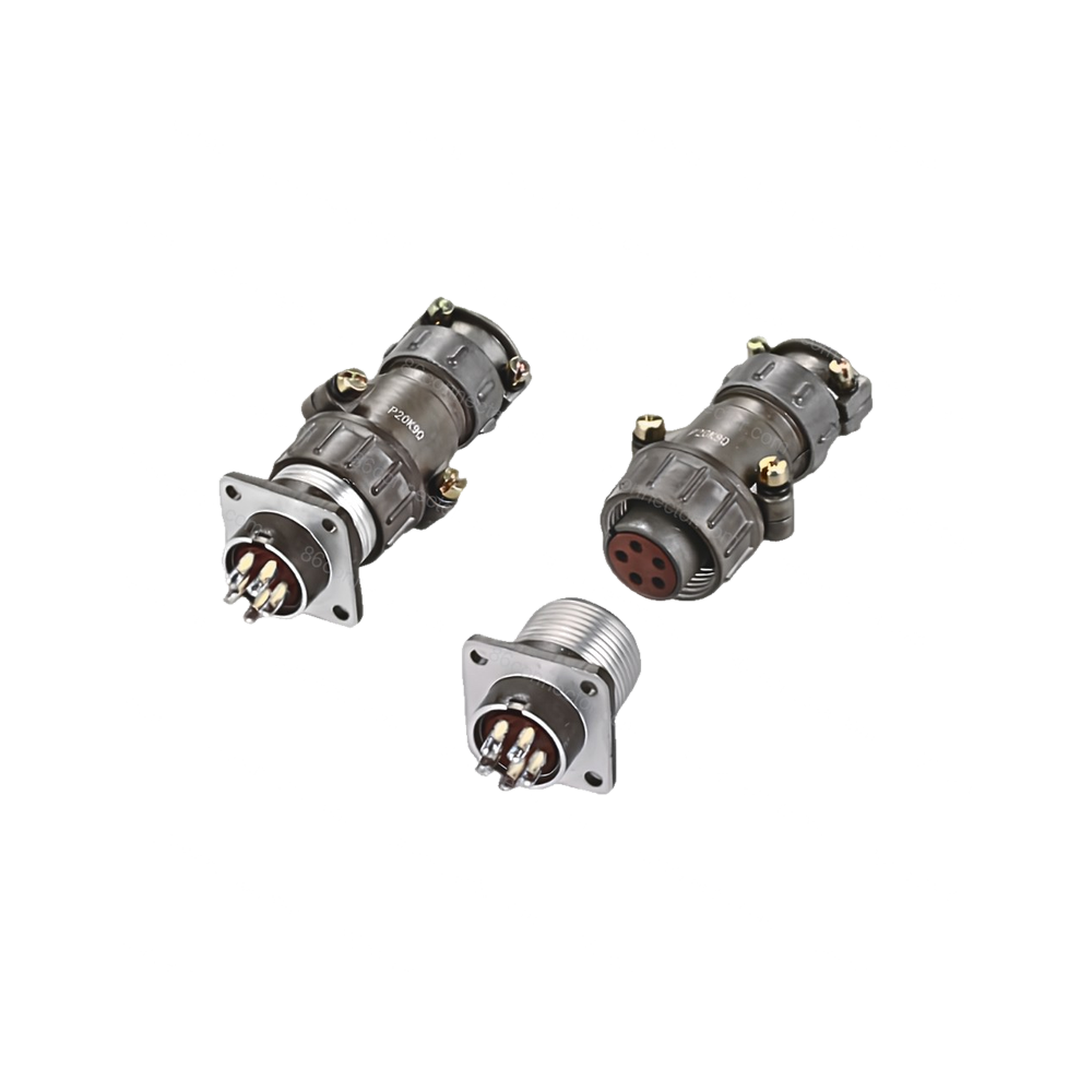 P20 Straight / Right-Angle Connector 2 Pos.,3 Pos.,4 Pos.,5 Pos.,7 Pos. Aviation Plug Receptacle