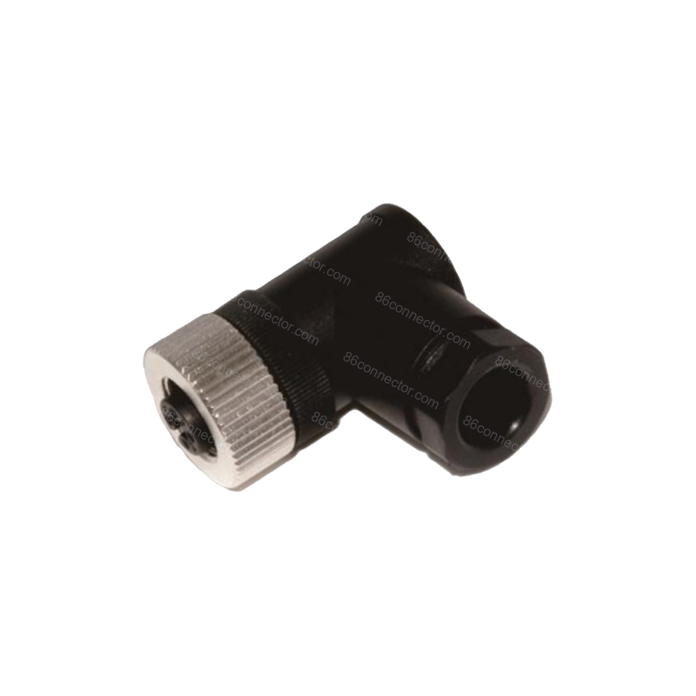 M12-12112 curved connector hole zinc alloy lock 3-pin 4-pin 5-pin 8-pin 12-pin aviation plug socket