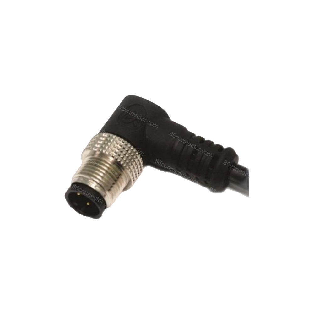 M12-12405 cast cable connector pin 90 degree 3 core 4 core 5 core 8 core 12 core aviation plug socket