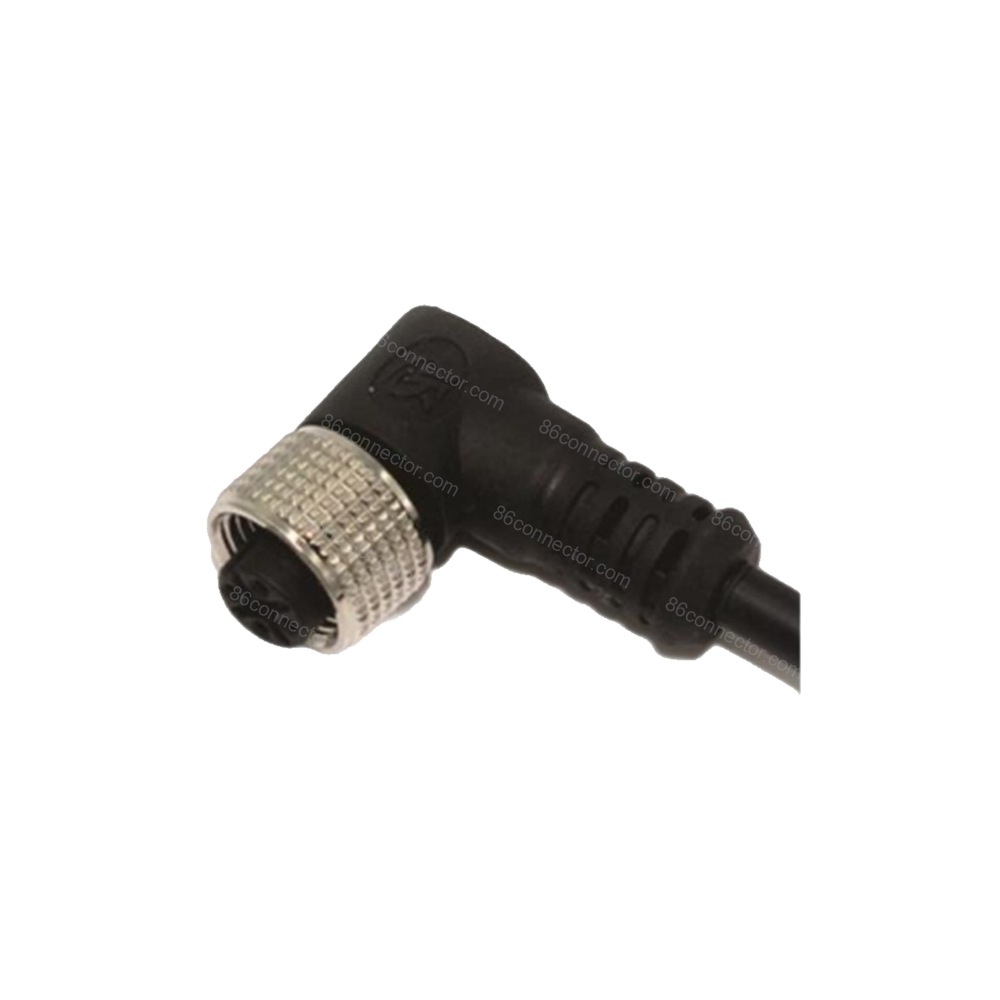 M12-12406 cast cable connector hole 90 degree 3 core 4 core 5 core 8 core 12 core aviation plug socket