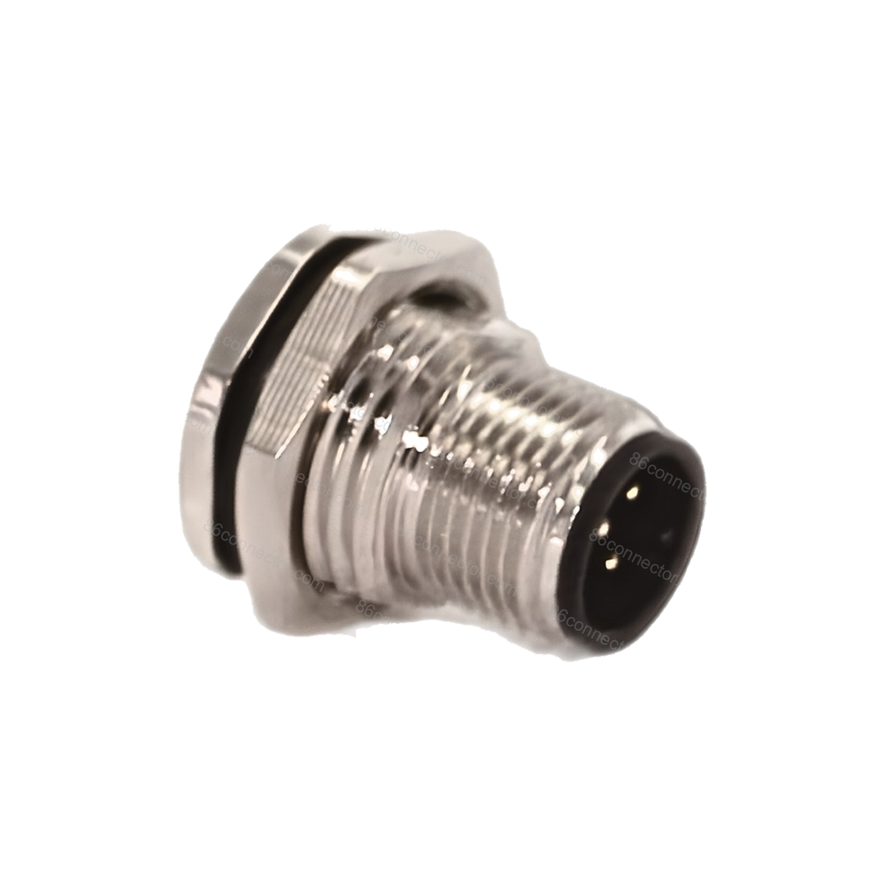 M12-12301 connector flange seat needle front screw welding 3-pin 4-pin 5-pin 8-pin 12-pin aviation plug socket