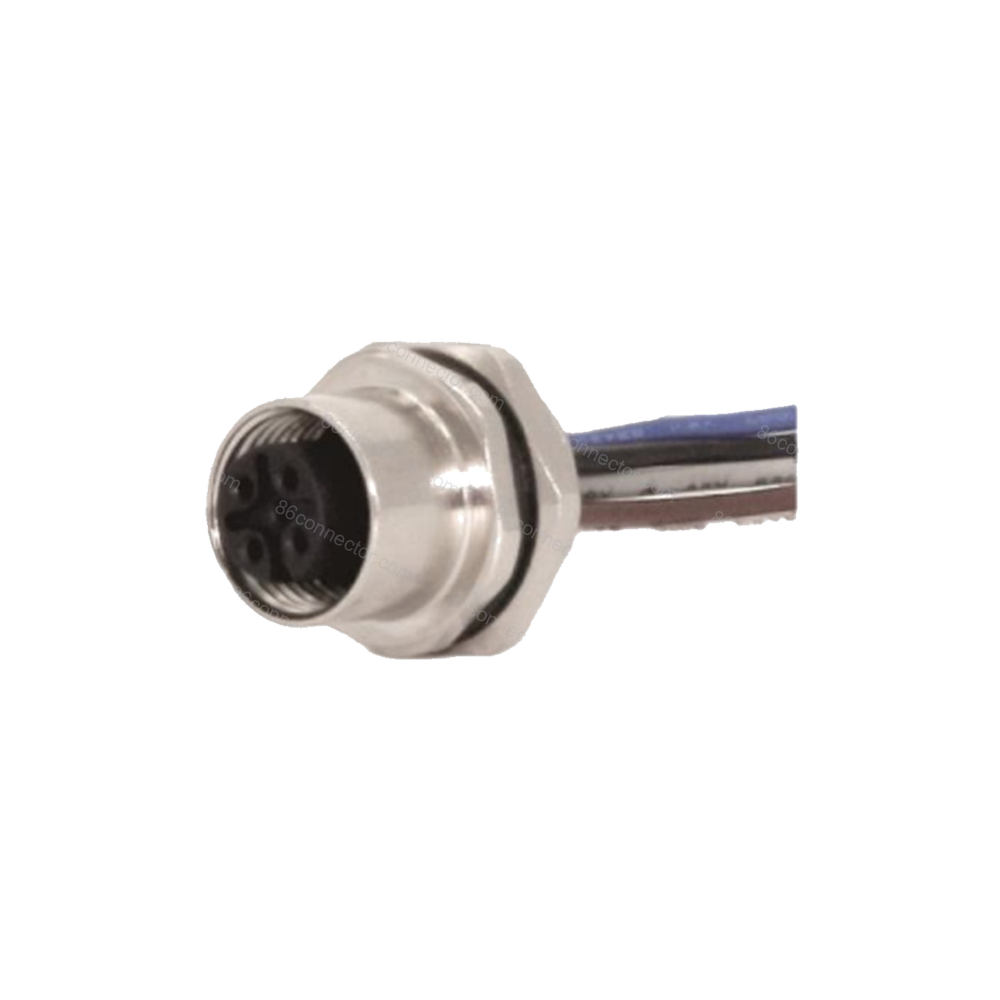 M12-12310 connector flange seat hole model rear screw with single wire 3 core 4 core 5 core 8 core 12 core aviation plug socket