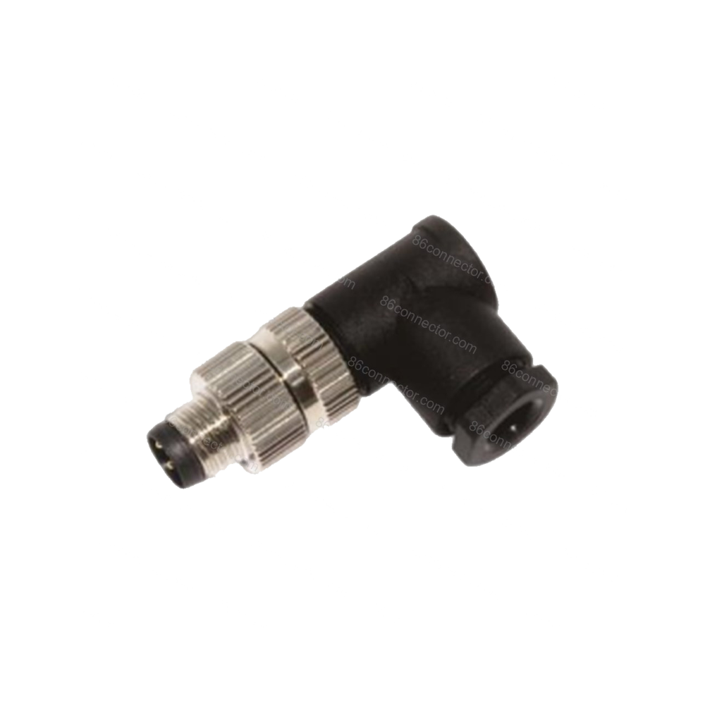 M8-21311 angled right angle cable connector pin welding -3 core 4 core 5 core 6 core 8 core aviation plug socket / IP67
