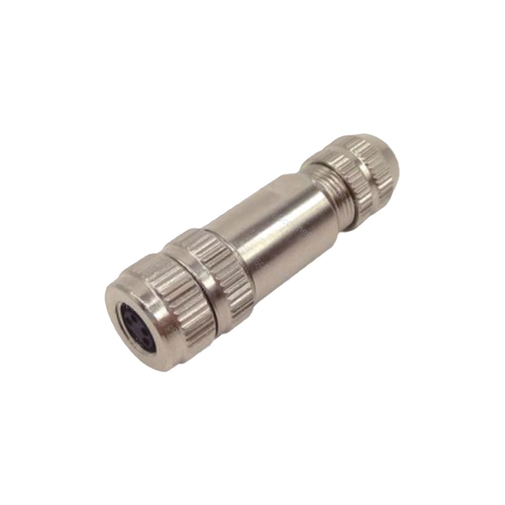 M8-11121 Straight Cable Connector Hole Shield crimping -3 core 4 core 5 core 6 core 8 core aviation plug socket / IP67
