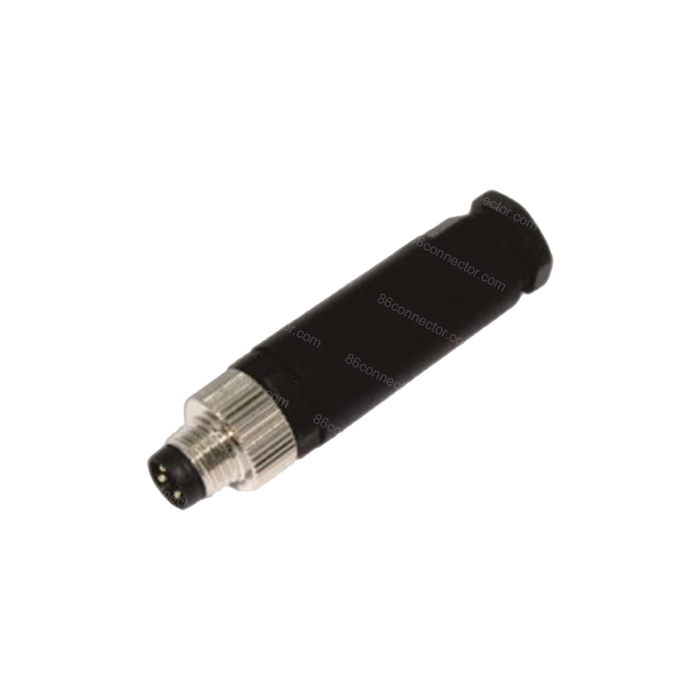 M8-11210 straight cable connector pin crimp -3 core 4 core aviation plug socket/IP67