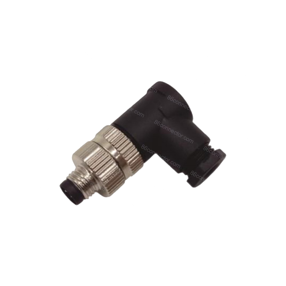 M8-21111 Angle Angle Right Angle Connector Pin Crimp — 3 Pin 4 Core Aviation Plug Socket /IP67