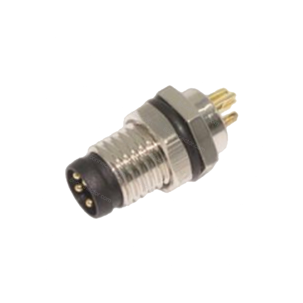 M8-12321 flange holder connector pin bond wire — seat front thread M8x1/IP67