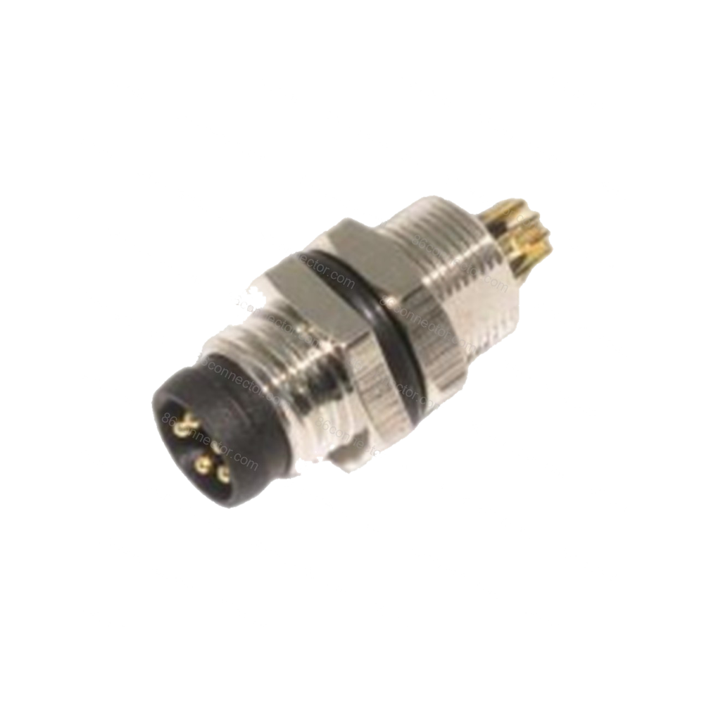 M8-12322 flange seat connector pin solder — seat back thread M8x0.5/IP67