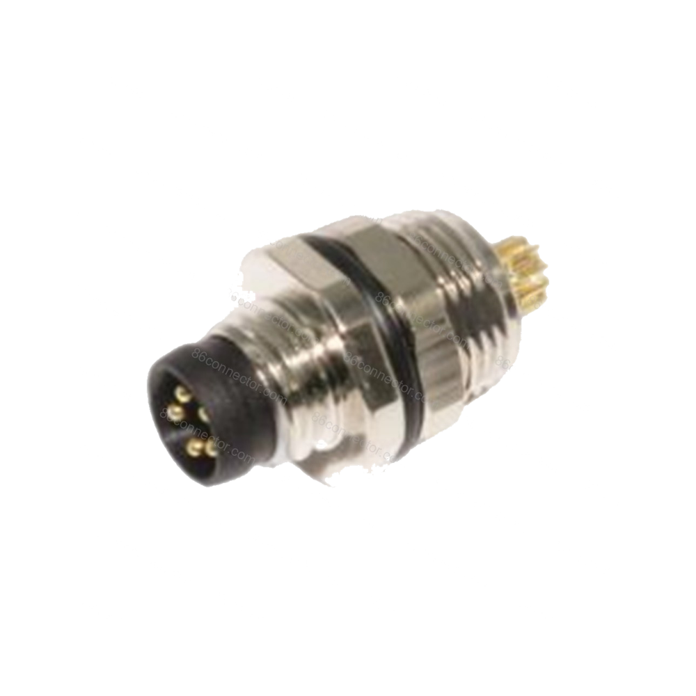 M8-12326 flange seat connector pin solder — seat back thread M8x0.75/IP67