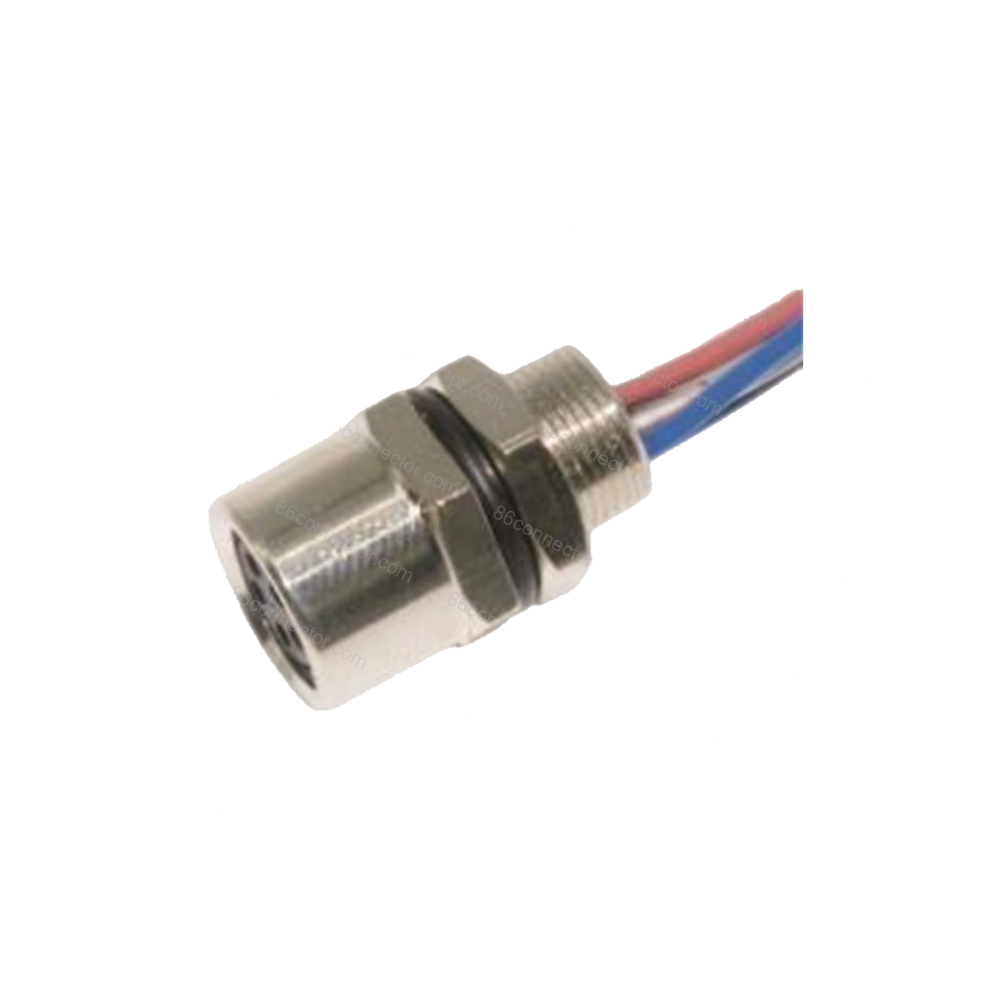 M8-12524 flange seat connector with wire-seat back thread M8x0.5/IP67