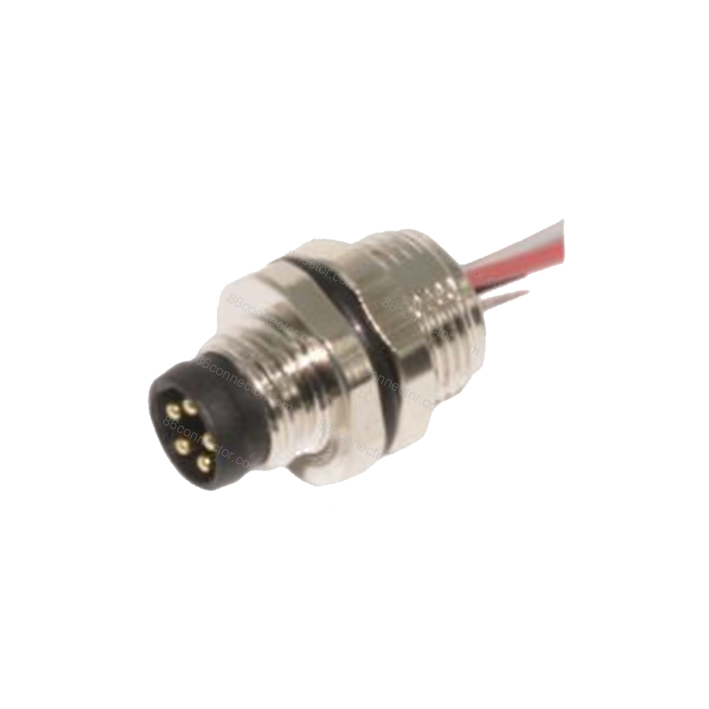M8-12526 flange seat connector pin strip wire-seat back thread M10x0.75/IP67