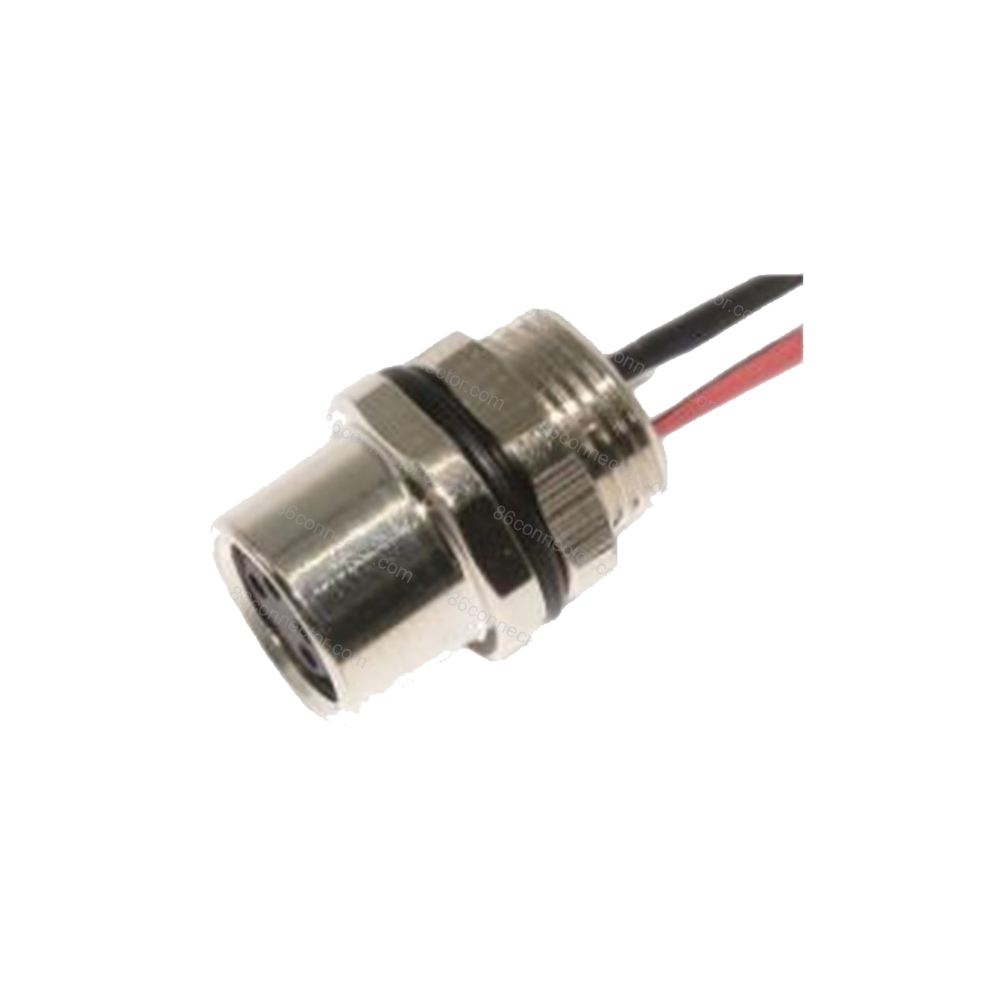 M8-12528 flange seat connector with wire-seat back thread M10x0.75/IP67
