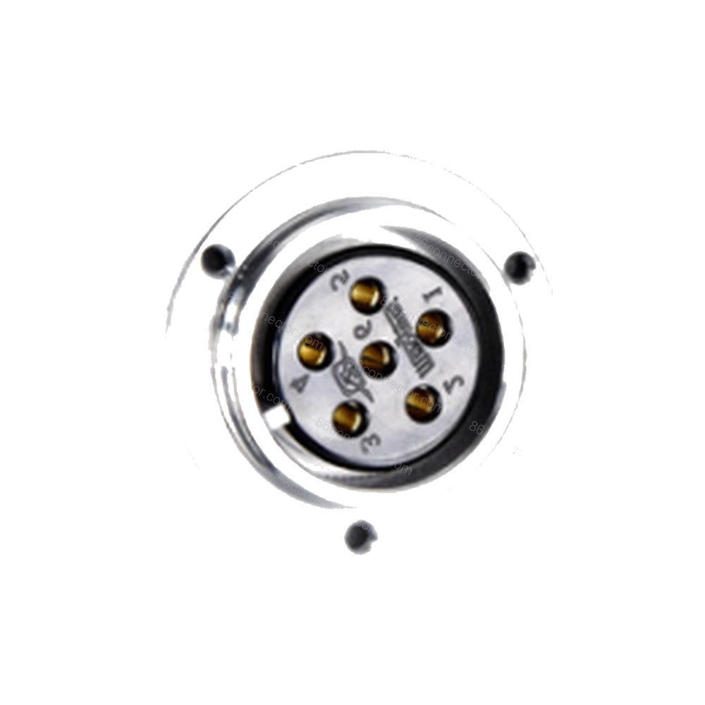 25MF-E reverse-mount 3-Hole Flange Female Receptacle /IP55