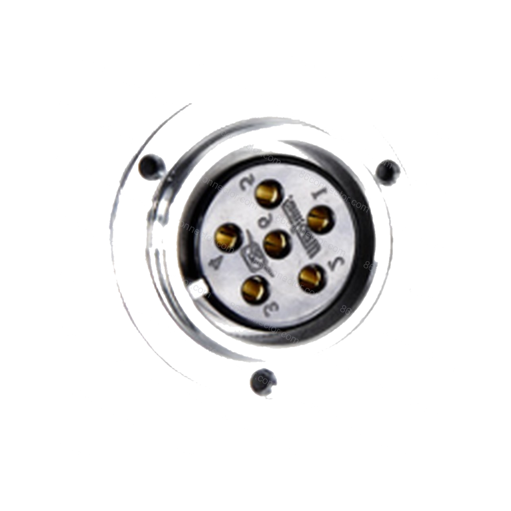 30MF-E Reverse Mount Three-Eye Flange Female Receptacle/IP55
