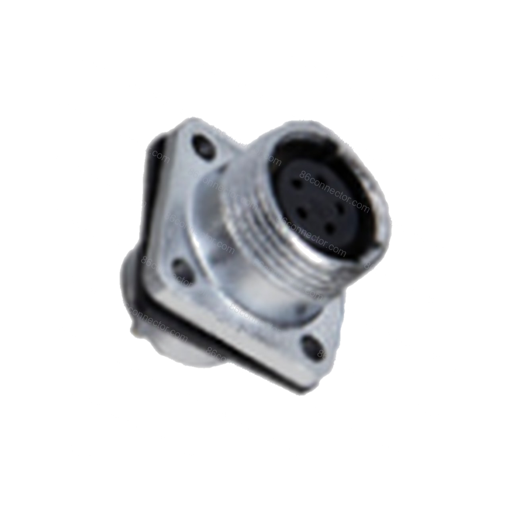 P20F-B square female receptacle