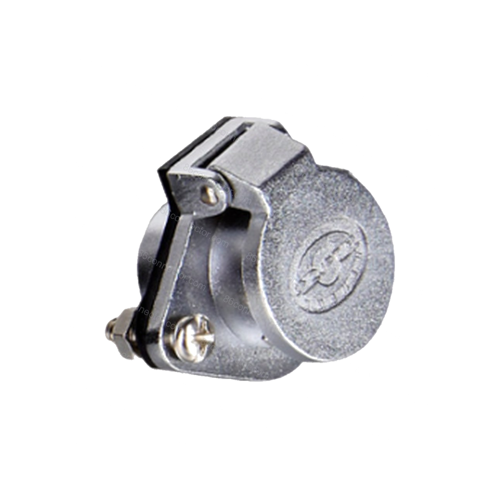 P20W-B 2-pin flanged male socket IP65