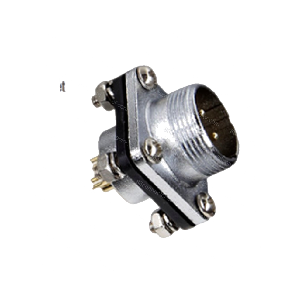 P24-B square male socket IP55