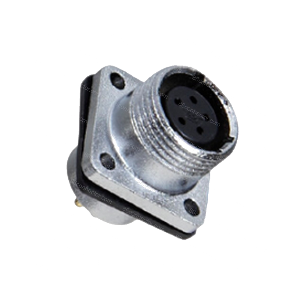 P24F-B Square female socket IP55