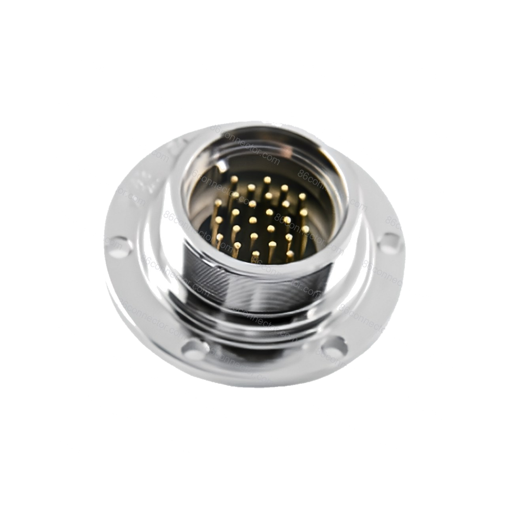 YD50M-E Round-flanged receptacle, 26 pin, 16A/220V, IP67