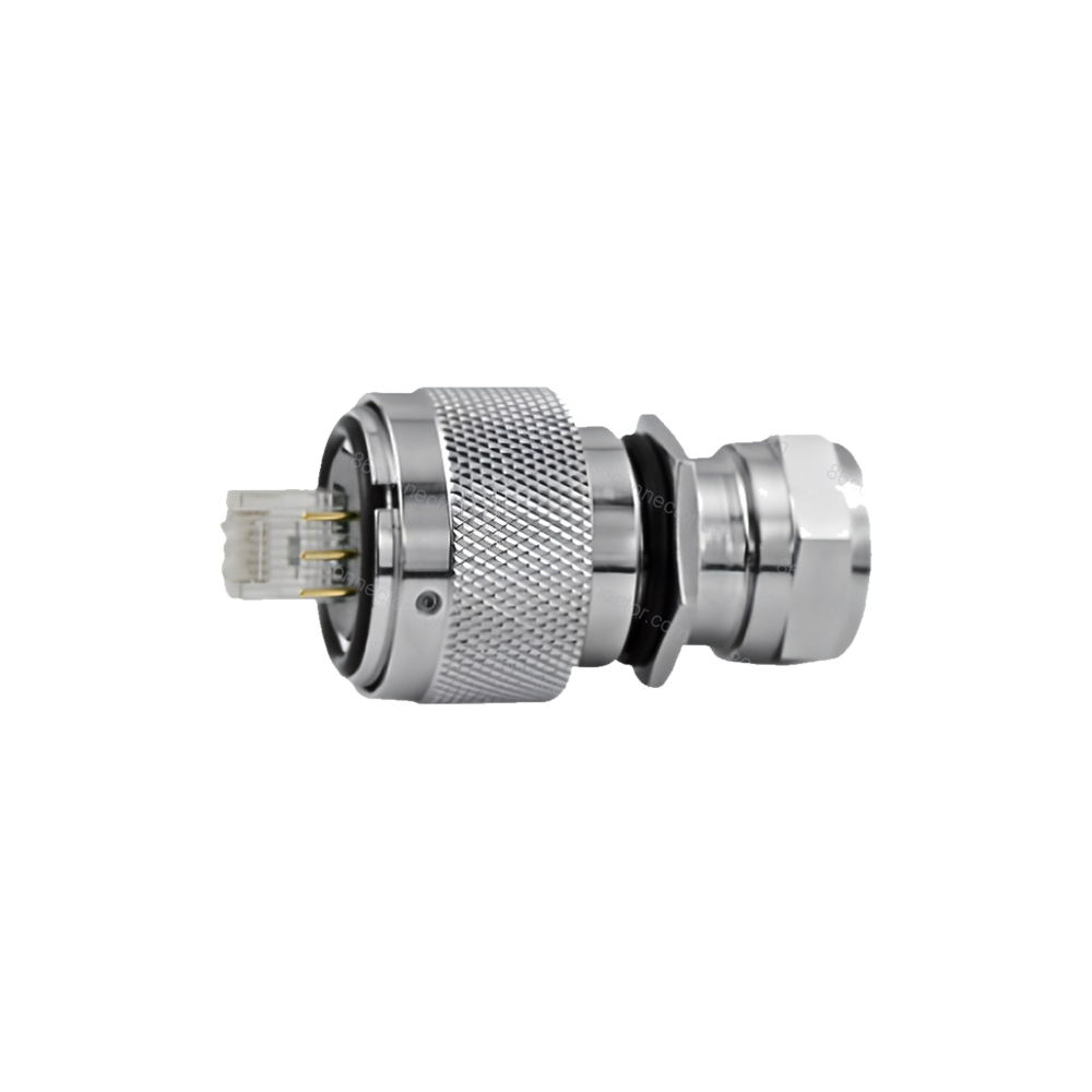 YWT25M-A Straight plug, built-in RJ45/RJ11:1.5A/150V, built-in USB: 1A/30V, IP67