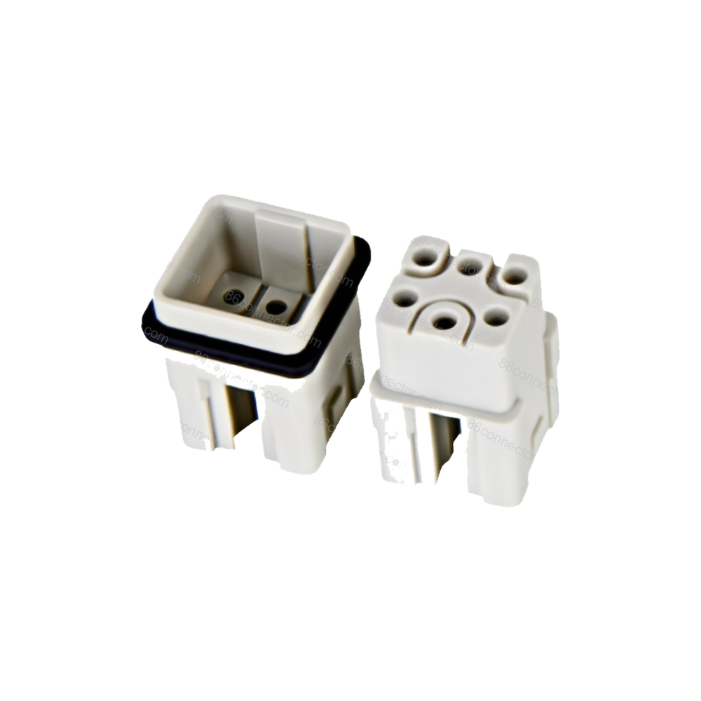 HA Heavy-Duty Series (H3A Shell ): HQ-005-MC&FC, rated current 16A, crimp