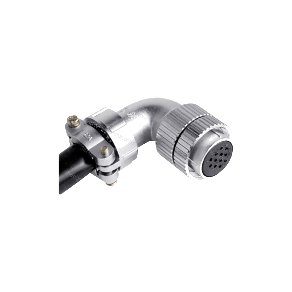 P28-D 90° cable female plug IP55