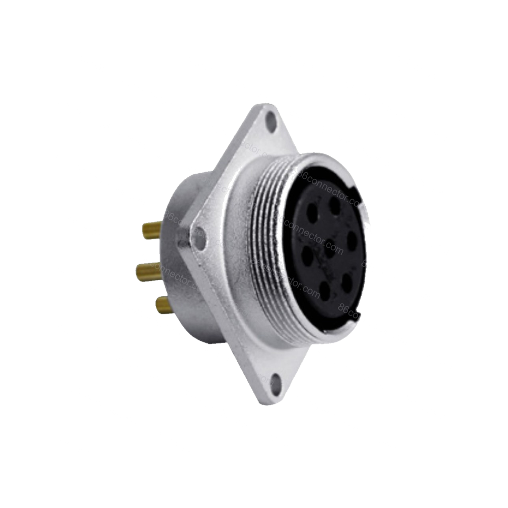 P28F-B Square female receptacle IP55
