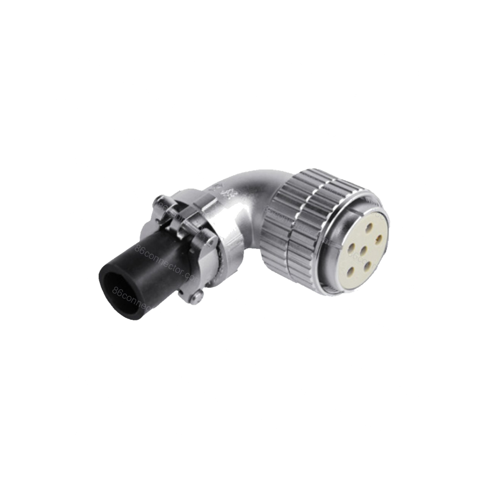 P40-D 90° cable female plug IP55