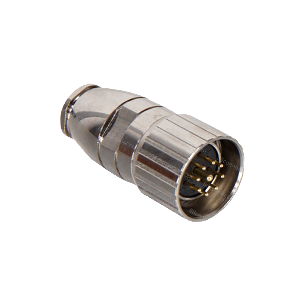 Copper alloy waterproof M23 circular connector — Straight cable male plug--6pin-9-pin (mix) -12pin -16pin -19pin (mix) /IP67