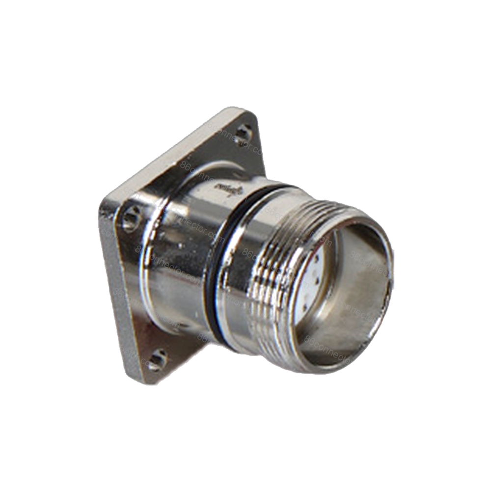Copper alloy waterproof M23 circular connector — front-board-install square female receptacle --6pin-9-pin (mix) -12pin -16pin -19pin (mix) /IP67