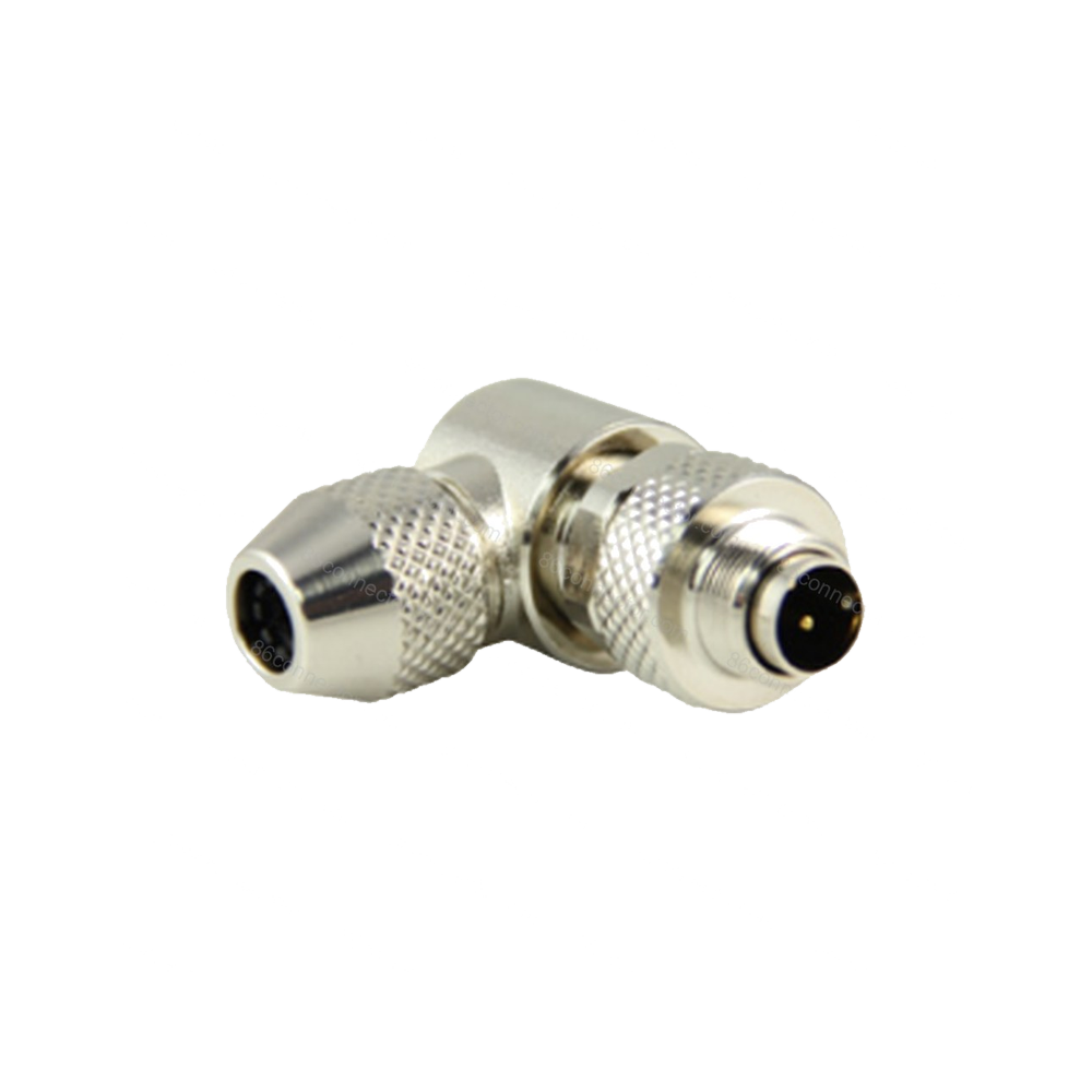 M9-DK 90° angled shield male plug/IP67