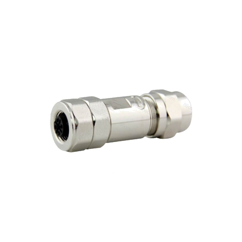 M12PB-A Straight shield female plug/IP67