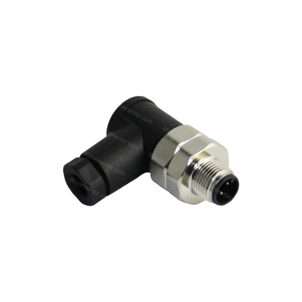 M12PGF-D 90° angled PG type male cable plug (PG7/PG9)/IP67-Screw Terminal