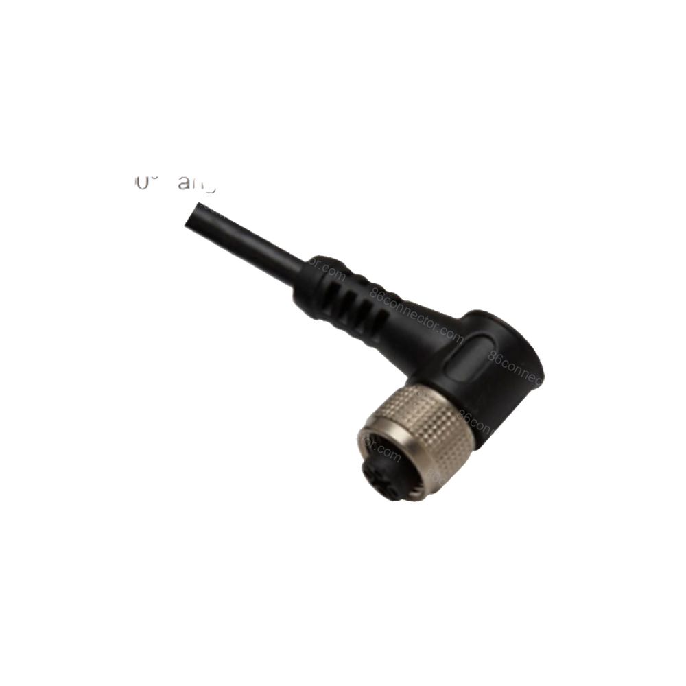 M12-W-ZS Molded 90° angled female plug