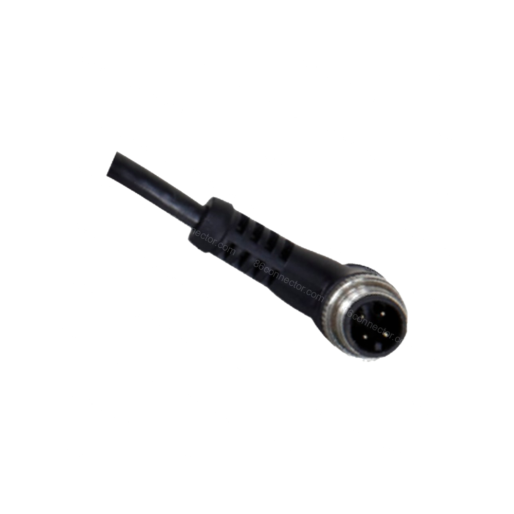M12-W2-ZS Molded 90° angled male plug