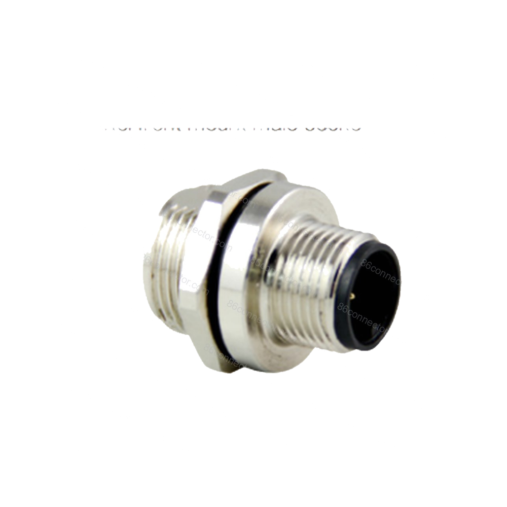 M12MBQ-B panel-front male receptacle
