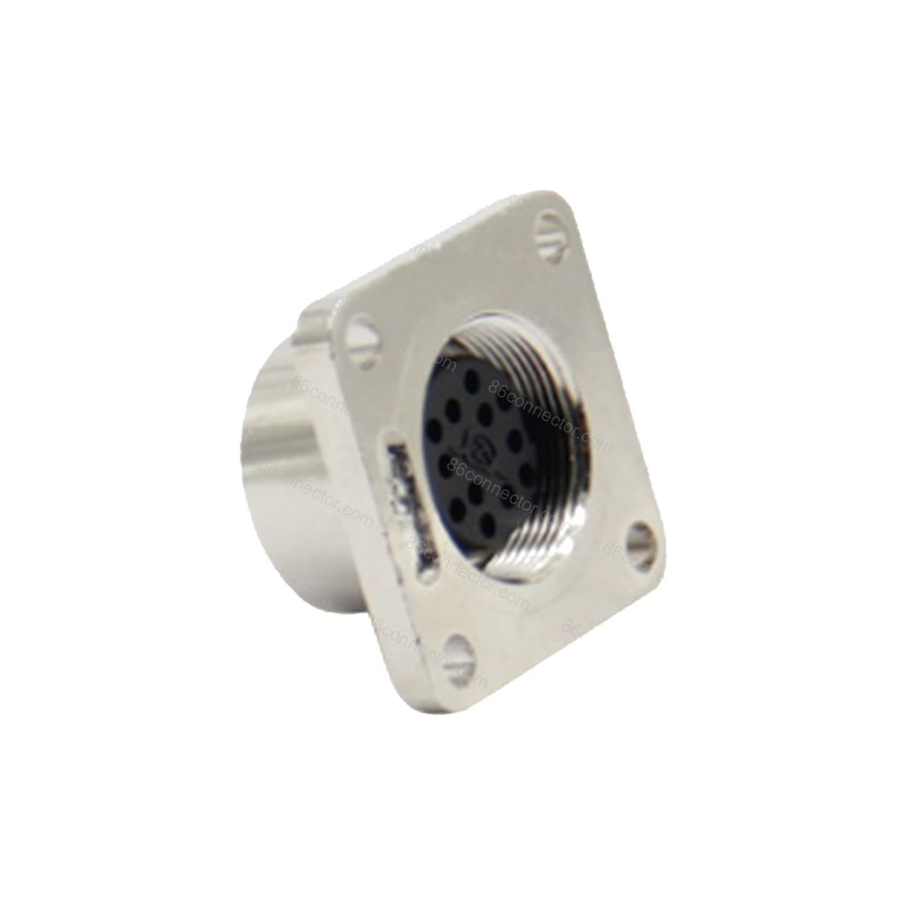 M16F-H Panel frnot mount square female socket/IP65