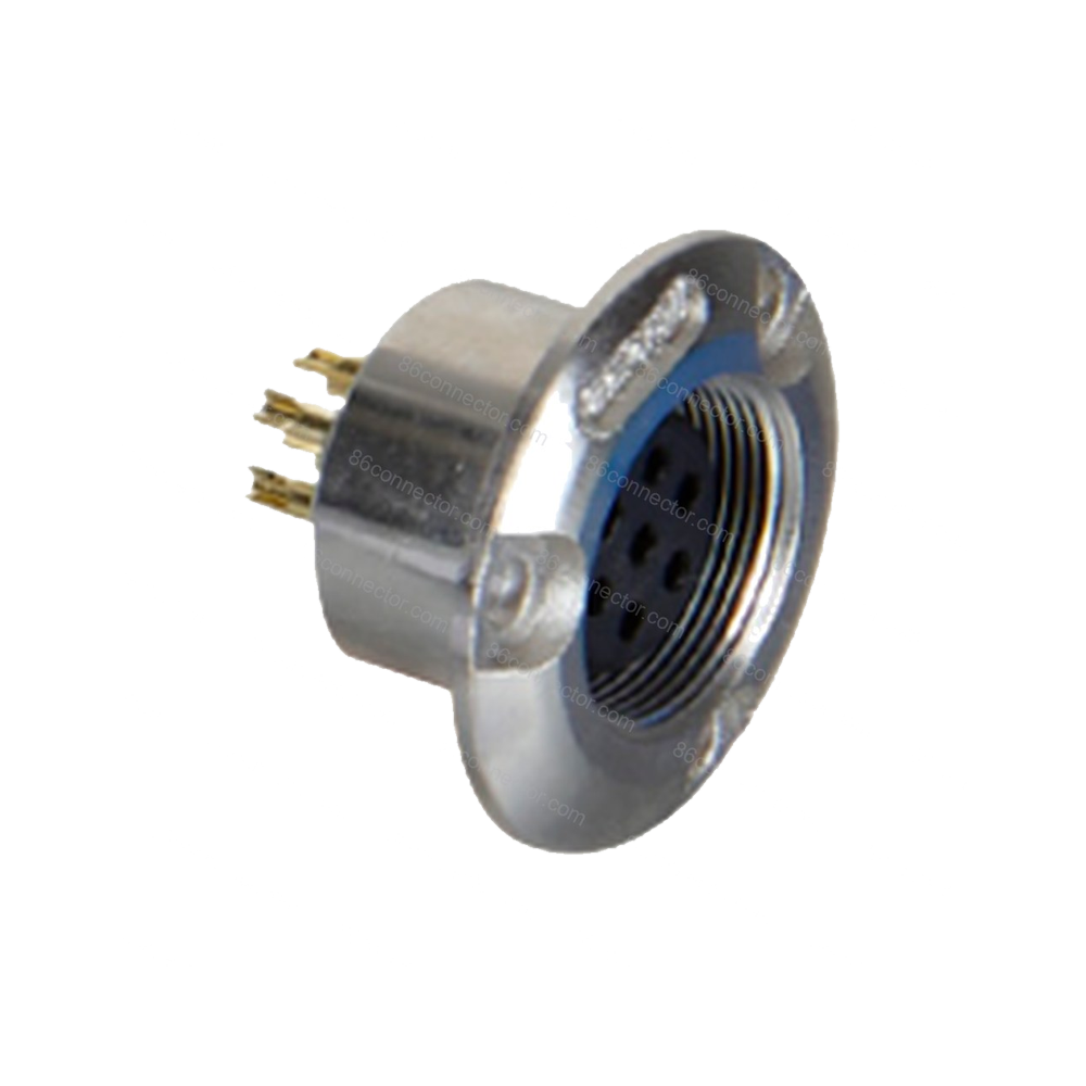 M16F-E1 Panel frnot mount circular female socket/IP65