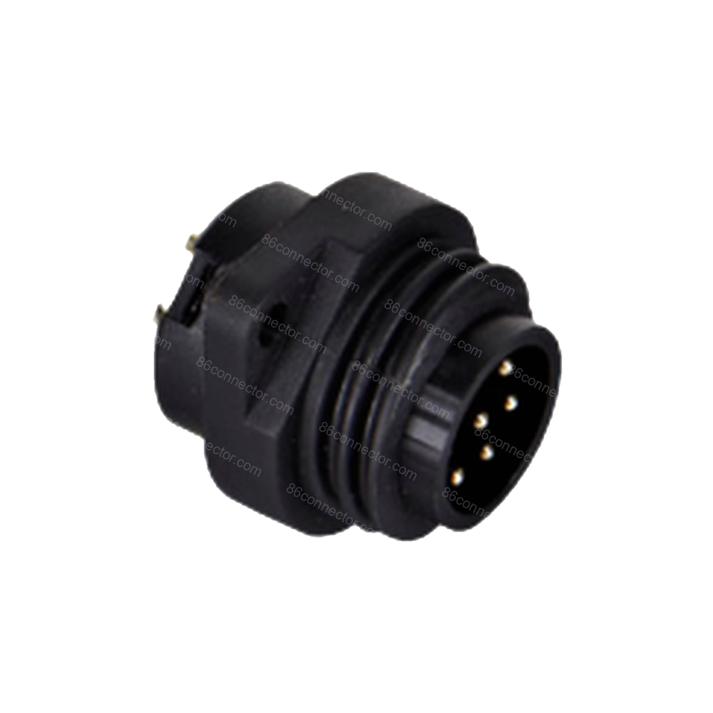 RD24-B2 waterproof male socket 6+PE welding-7pin