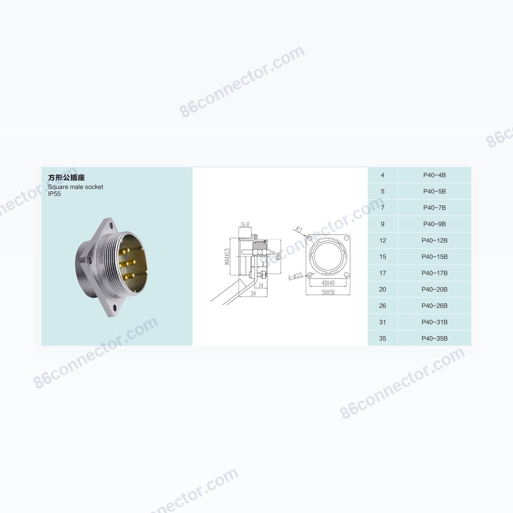 P40 — Dimensions / specs