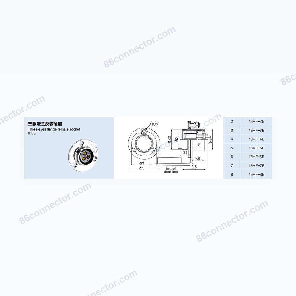 18MF-E — Dimensions / specs