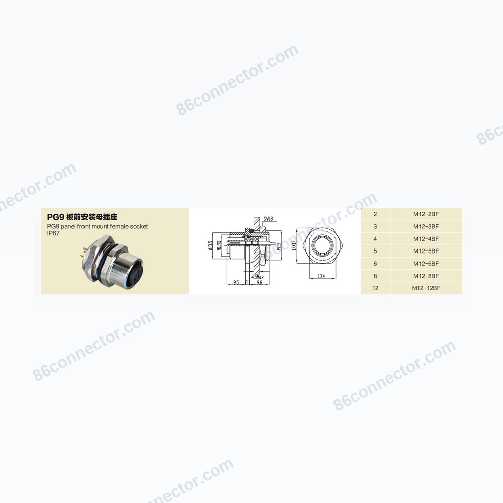 M12-BF — Dimensions / specs