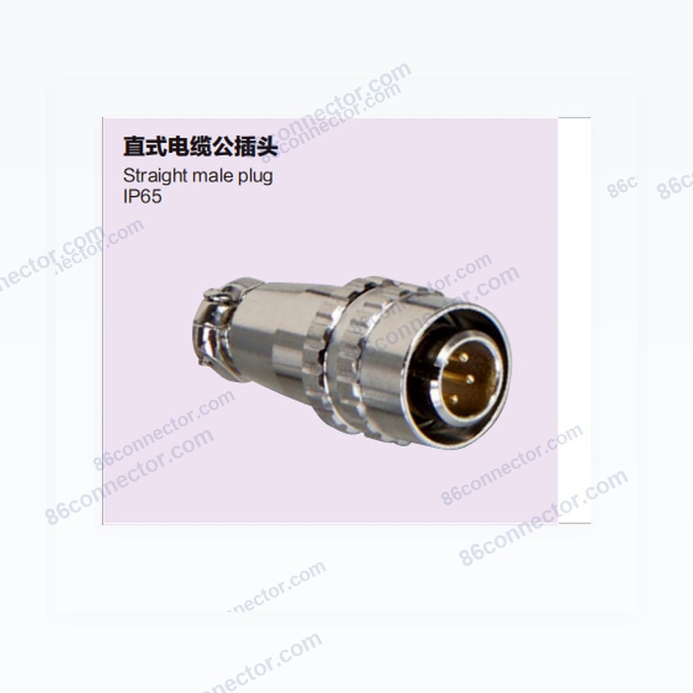 XS9F-A Straight Cable Male Plug/IP65-Push-in quick locking-2 3 4 5pins
