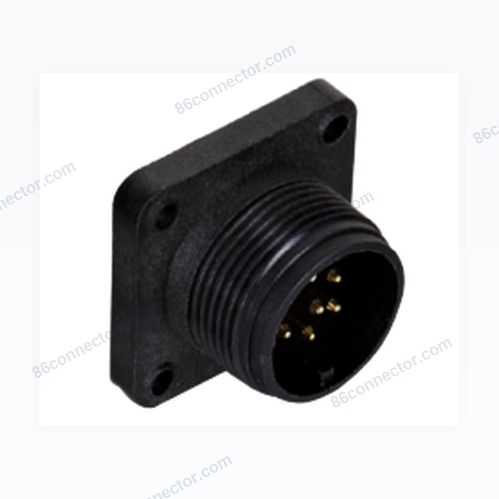 PT-J12-7H Threaded straight male socket/IP67-6+PE